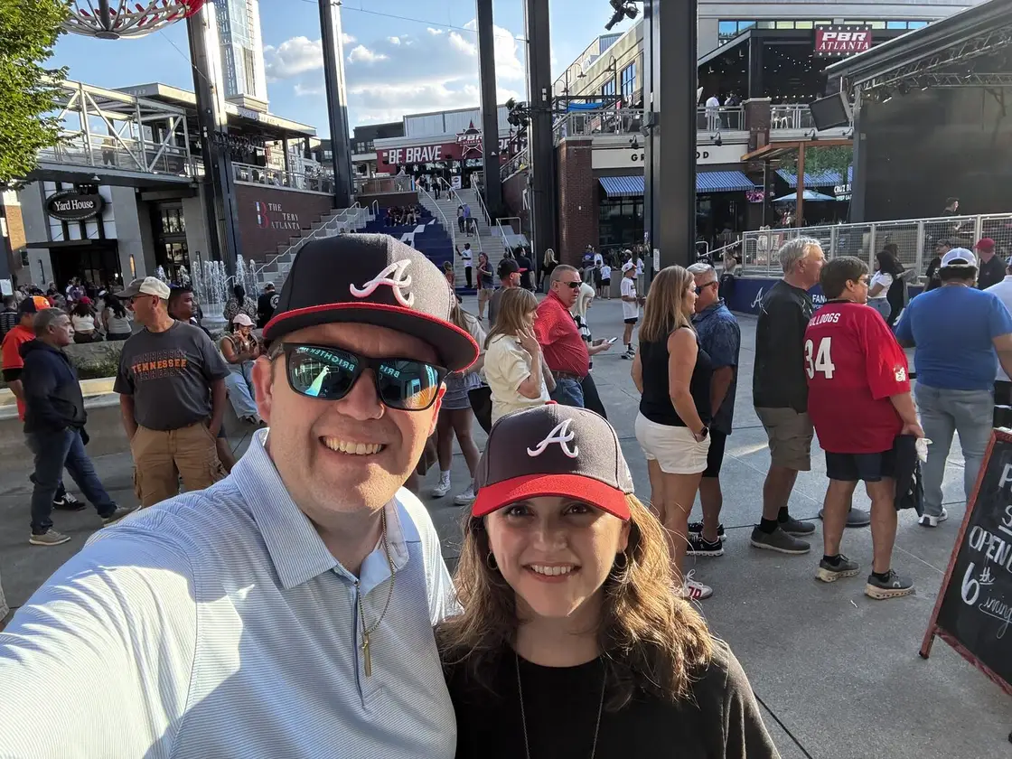 Justin and Jenny at a Braves game