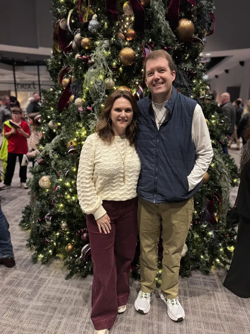 Justin and his wife Jenny at Christmas Church Services