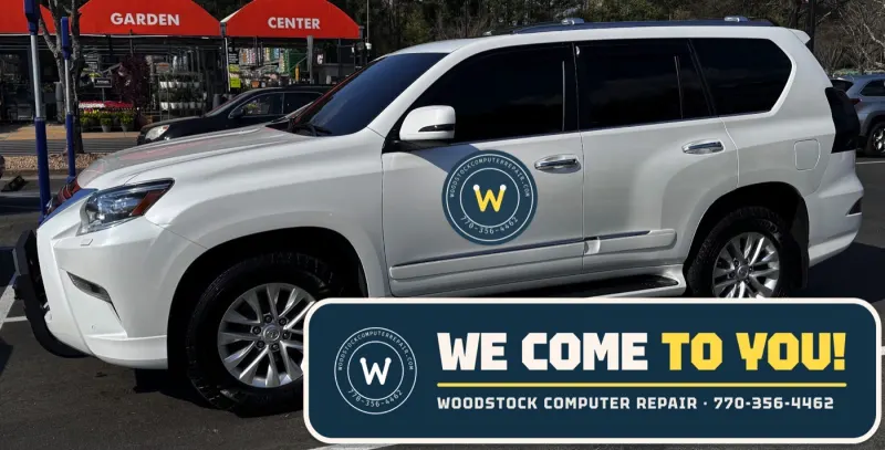 Woodstock Computer Repair service vehicle, in-home computer repair in Woodstock Georgia